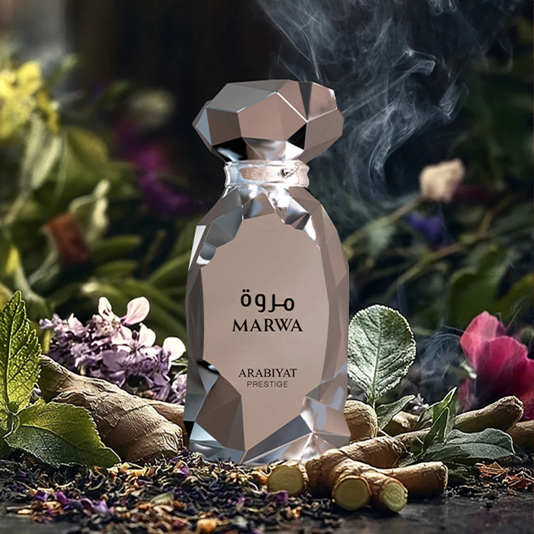 Perfume with bergamot, ginger, Chinese black tea and incense
