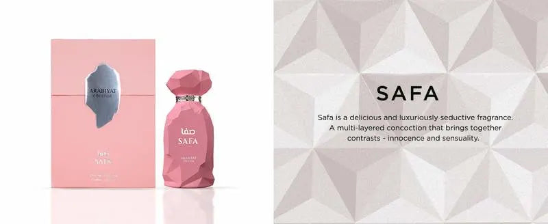 Arabiyat Prestige Safa perfume details - a luxurious and seductive fragrance for women from our London store