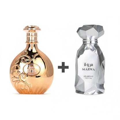 Arabiyat Prestige Nyla 80ml &amp; Marwa 100ml Perfume Bundle – Luxury Long-Lasting Fragrance Duo for Men &amp; Women